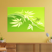 Blumenmode 4 überzogene Canvas Leinwanddruck (Insitu (Wohnzimmer))