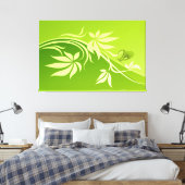 Blumenmode 4 überzogene Canvas Leinwanddruck (Insitu (Schlafzimmer))