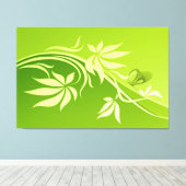 Blumenmode 4 überzogene Canvas Leinwanddruck (Insitu (Holzboden))