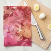 Blumenmode 6 Küchentücher (Viertel Falte)