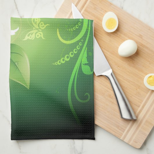 Blumenmode 7 Küchentücher (Viertel Falte)