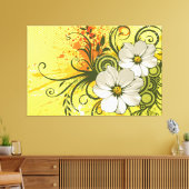 Blumenmode 9 überzogene Canvas Leinwanddruck (Insitu (Wohnzimmer))