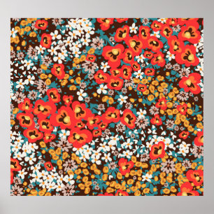 Blumenmode: Frühlingskleid drucken. Poster