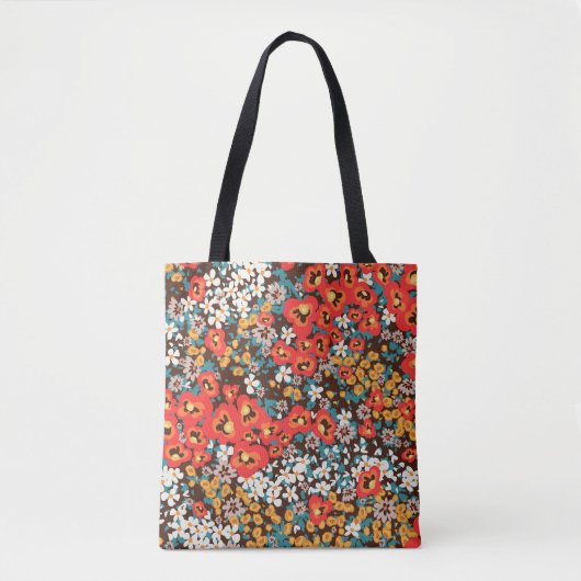 Blumenmode: Frühlingskleid drucken. Tasche (Vorderseite)