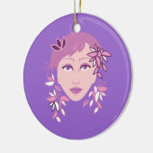 Blumenmode Keramik Ornament (Links)