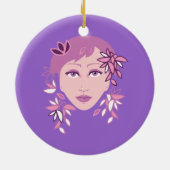 Blumenmode Keramik Ornament (Hinten)