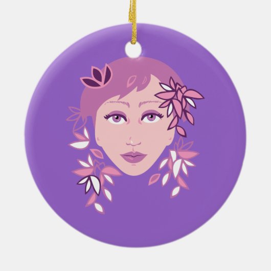 Blumenmode Keramik Ornament (Hinten)