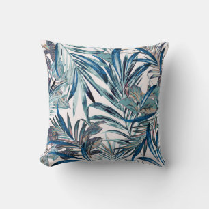 Blumenmode tropisches Vintage-Muster mit Palme Kissen