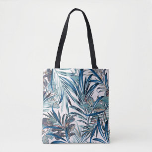 Blumenmode tropisches Vintage-Muster mit Palme  Tasche