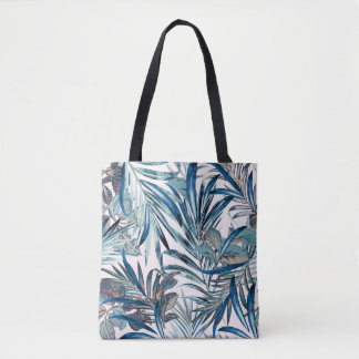Blumenmode tropisches Vintage-Muster mit Palme  Tasche