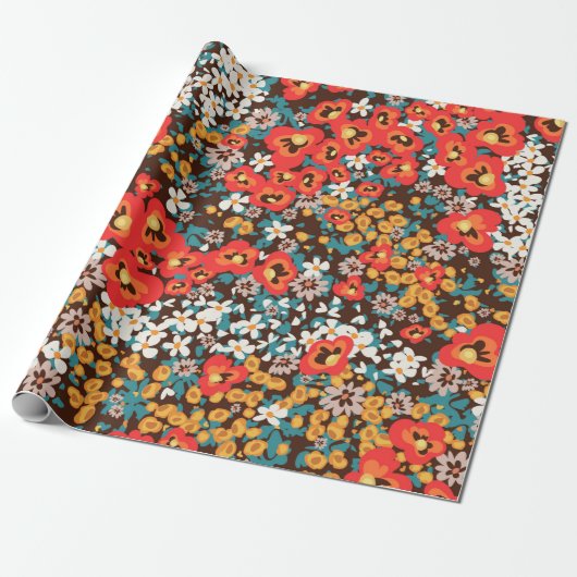 Blumenmodefeder, Sommerkleid Geschenkpapier (Ungerollt)