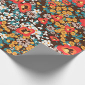 Blumenmodefeder, Sommerkleid Geschenkpapier (Ecke)