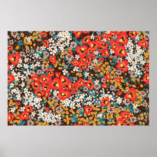 Blumenmodefeder, Sommerkleid Poster