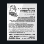 Blumenmodell, plastischer Chirurg, plastische Oper Flyer<br><div class="desc">Blumenmodell,  plastischer Chirurg,  Flyer für die Operation von Plastik,  die vom Visitenkarten-Store angeboten werden.</div>