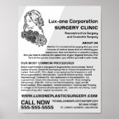 Blumenmodell, plastischer Chirurg, plastische Oper Poster (Vorne)