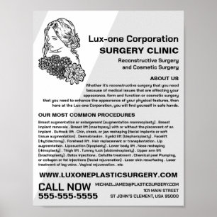 Blumenmodell, plastischer Chirurg, plastische Oper Poster