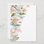 Blumenmodern Babydusche Einladung (Rückseite)