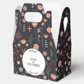 Blumenmodern Dark Simple Wedding Geschenkschachtel (Geöffnet)