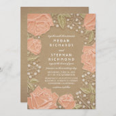 Blumenmodern Hochzeitseinladung Einladung (Vorne/Hinten)