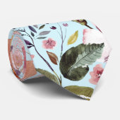 Blumenmodern Moderne Sommer-Blume Muster auf Aquam Krawatte (Gerollt)