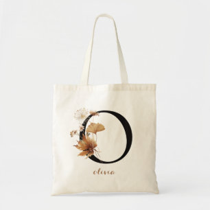 Blumenmodern, Personalisierte Monogrammbuchstaben Tragetasche