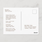 Blumenmodern Rustikales Holz Foto Abschluss Postkarte (Rückseite)