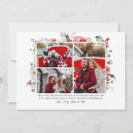 Blumenmodern Weihnachten Volles Foto (Rückseite)