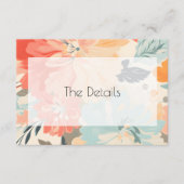 Blumenmoderne Typografie im Detail Begleitkarte (Vorderseite)