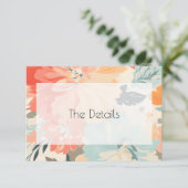 Blumenmoderne Typografie im Detail Begleitkarte (Stehend Vorderseite)