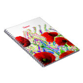 Blumenmohn Blume Farbiger Künstlerischer Individue Notizblock (Rechte Seite)