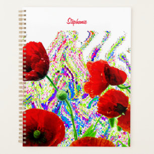Blumenmohn Blume Farbiger Künstlerischer Individue Planer