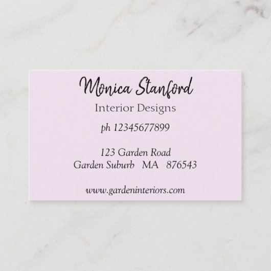 Blumenmohn-Blume Wasserfarben Visitenkarte