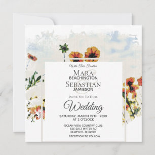 *~* Blumenmohn Feldfarbe AR9 Einladung