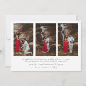 Blumenmohn Hochzeit 3 Fotos Rett Datum Einladung (Rückseite)