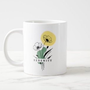 Blumenmohn Serenity Tasse Liniengrafiken Eid