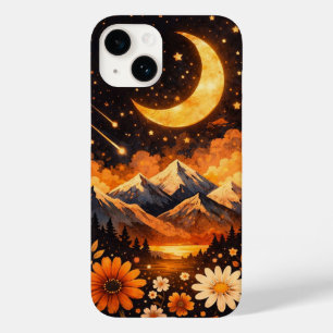 Blumenmond-Muster-Handyhülle – Cute und Ästhetisch Case-Mate iPhone 14 Hülle