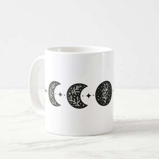Blumenmondphasen Kaffeetasse (Vorderseite Links)