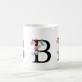 Blumenmonogramm Anfangsbuchstabe B Tasse (Mittel)
