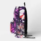 Blumenmonogramm Bedruckter Rucksack (Rechts)