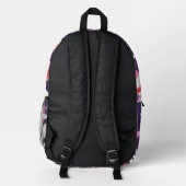 Blumenmonogramm Bedruckter Rucksack (Rückseite)