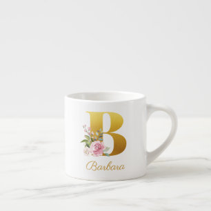 Blumenmonogramm Botanischer Name Anfangsbuchstabe Espressotasse