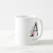 Blumenmonogramm – Buchstabe A Kaffeetasse (VorderseiteRechts)