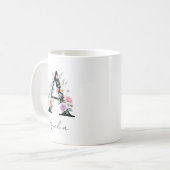 Blumenmonogramm – Buchstabe A Kaffeetasse (Vorderseite Links)