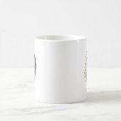 Blumenmonogramm – Buchstabe D Kaffeetasse (Mittel)
