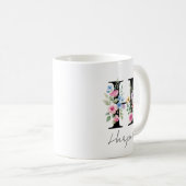 Blumenmonogramm – Buchstabe H Kaffeetasse (VorderseiteRechts)