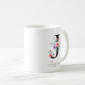 Blumenmonogramm – Buchstabe J Kaffeetasse (VorderseiteRechts)