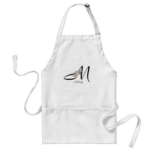 Blumenmonogramm Buchstabe L Ruhestands-Schürze Schürze (Vorne)