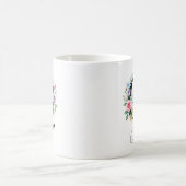 Blumenmonogramm – Buchstabe Q Kaffeetasse (Mittel)