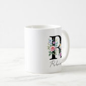 Blumenmonogramm – Buchstabe R Kaffeetasse (VorderseiteRechts)