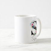 Blumenmonogramm – Buchstabe S Kaffeetasse (VorderseiteRechts)